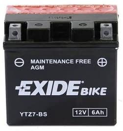 ETZ7-BS Tudor Exide 12V 6Ah 100A · Batería para Moto